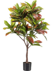 Croton Artificial Plant Premium Faux 120cm Height Artificial Plants