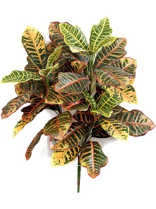 Croton Artificial Plant Premium Faux 58cm Height Artificial Plants