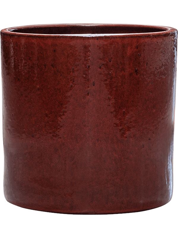 Cylinder Plant Pot 40cm Height 35cm Dia Pot Deep Red Pots & Planters