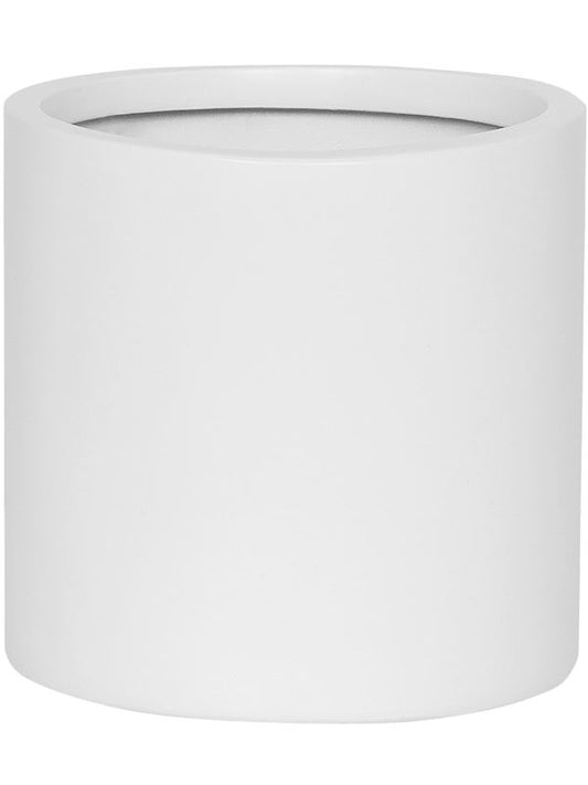 Fiberstone Plant Pot 15cm Height 14cm Dia Puk S Matt white