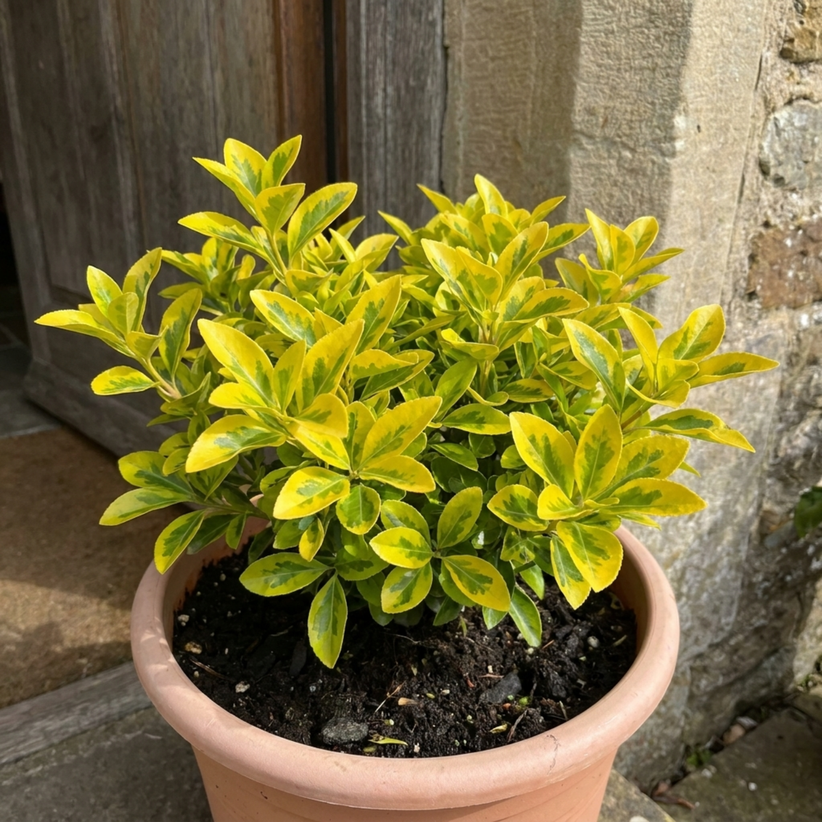 1 Ligustrum Aureum Golden Privet Hedge Plant, Evergreen Garden Ready, 7.5 Litre Root Ball