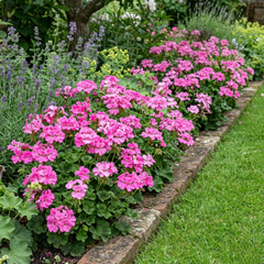 Set of 3 or 6 Large Plants - Geranium Tornado Pink, Ready to Plant in Your Garden