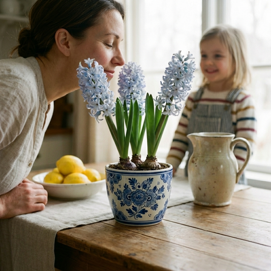 Light Blue Hyacinth | 3 x 1 Litre Pots (9 Flowering Bulbs)