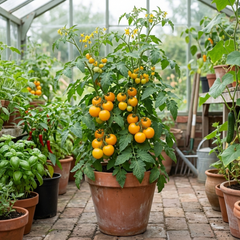 Set of 3 or 6 Large Plants - Tomato Golden Sunrise Variety, Ready to Plant in Your Garden