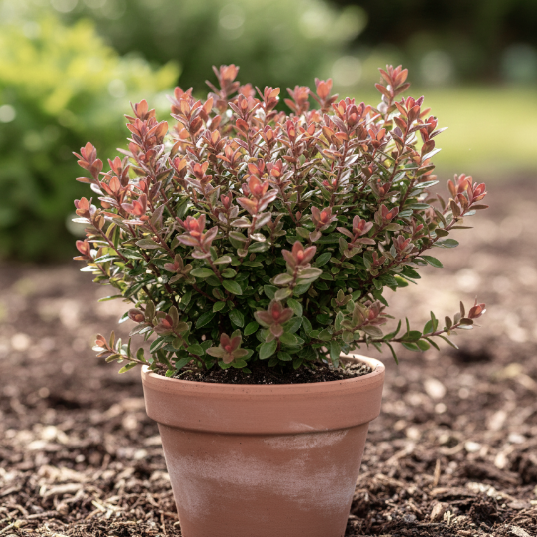 Hebe Little Leaves Red | 2L Pot