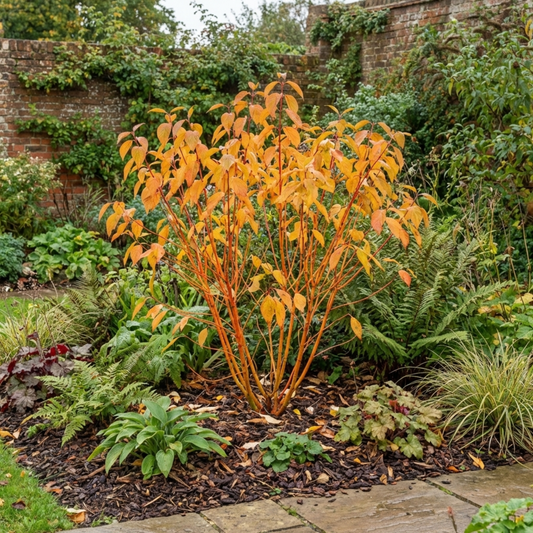 Cornus Midwinter Fire Shrub, Red Stem Dogwood Plant for Winter Interest, Litre Root Ball