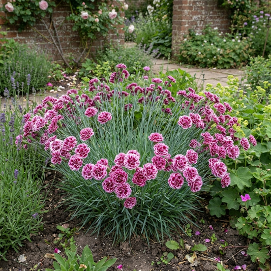 1 Cottage Pink Dianthus Sugar Plum Plant, Fragrant Hardy Perennial, Summer Flowering, 5L Root Ball