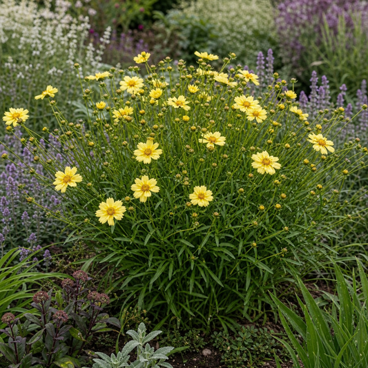 1 Coreopsis Solar Moon Perennial Plant, Hardy Yellow Tickseed Flower, 3 Litre Root Ball