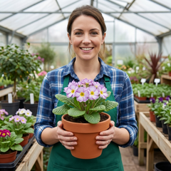 Primrose Queen Lilac Picotee Plants, Hardy Perennial, Spring & Autumn Flowering, Outdoor Garden Ready, 1 Litre Root-Ball