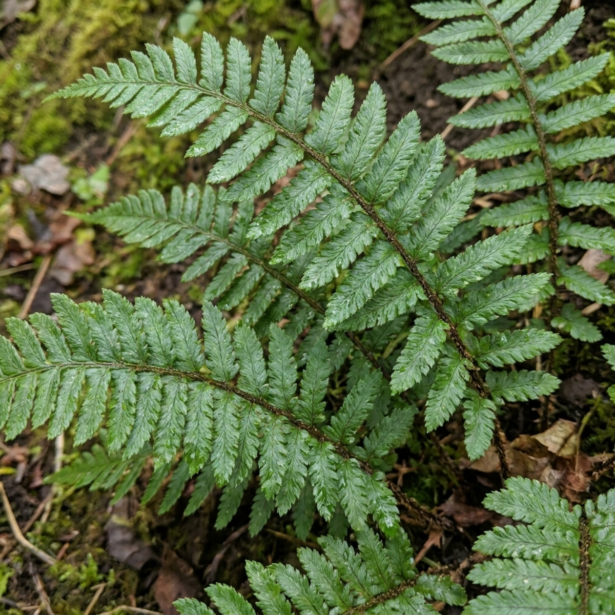 Braun's Holly Fern Polystichum Braunii Plants, Hardy Evergreen Perennial, 1Ltr Root-Ball