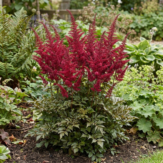 1 Large Plant - Astilbe Music Series Red, Ready to Plant in Your Garden, 5L Pot
