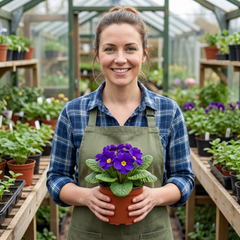Primrose ‘Queen Neon Violet’ Hardy Perennial Plants, Bee Friendly Spring Flowering, Outdoor Garden Ready, 1 Litre Root-Ball
