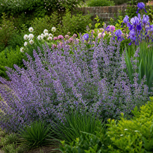 1 Nepeta Faassenii Walkers Low Catmint Plant, Bee Friendly Hardy Perennial, 3 Litre Root Ball