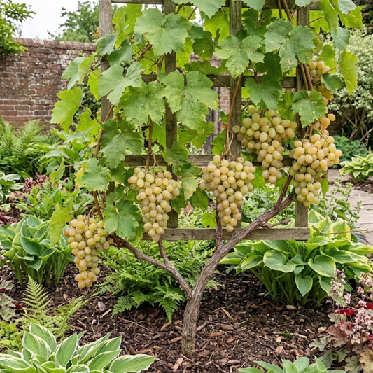 1 Superior Seedless White Grape Vine Plant, Hardy Outdoor Garden Ready, 3 Litre Root-Ball