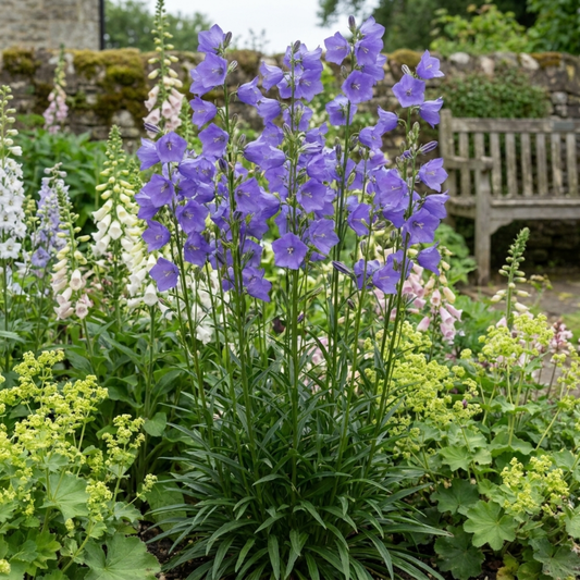 Campanula Persicifolia Caerulea Hardy Blue Bellflower Plants, Outdoor Garden Ready, 11cm Root-Ball