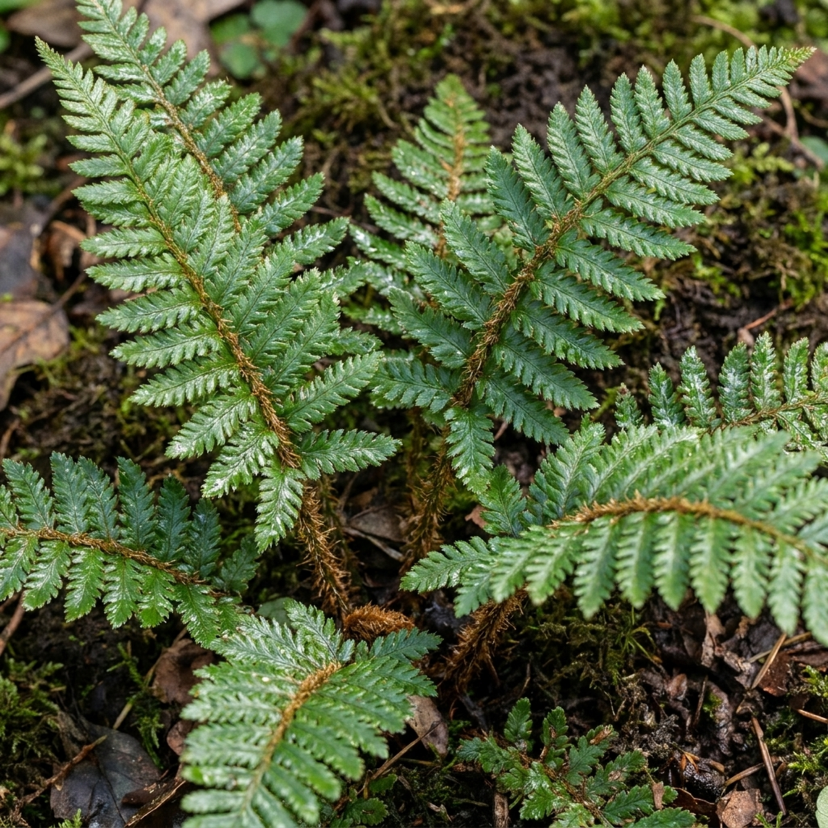 Japanese Tassel Fern Polystichum Polyblepharum Plants, Hardy Evergreen, 1 Litre Root Ball