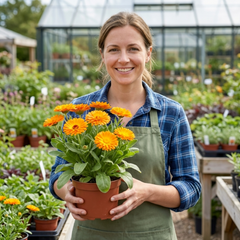 Calendula ‘Fiesta Orange’, Ready to Plant