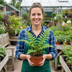 Scaly Male Fern Dryopteris Cristata Plants, Hardy Evergreen Perennial, 1 Litre Root-Ball