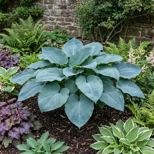 Hosta Blue Mammoth Plant, Large Outdoor Garden Ready Hardy Perennial for Shade, 17cm/2 Litre Root Ball