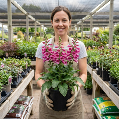 1 Digitalis Hanabee Deep Rose Foxglove Plant, Bee Friendly Hardy Perennial, 2 Litre Root Ball