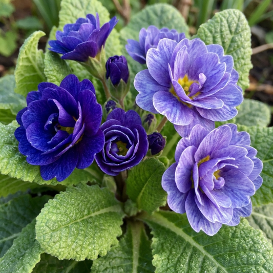 Primrose Chameleon Blue Hardy Perennial Plants, Colour Changing Spring Flowers, Outdoor Garden Ready, 1 Litre Root-Ball