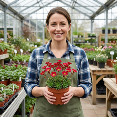 Saxifrage Ice Colours Red Plants, Hardy Alpine Perennial Rockery Ground Cover, Outdoor Garden Ready, 1 Litre Root-Ball