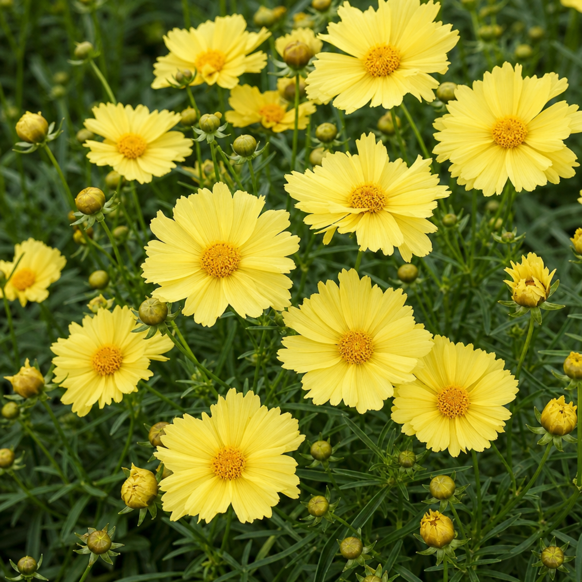 1 Coreopsis Solar Moon Perennial Plant, Hardy Yellow Tickseed Flower, 3 Litre Root Ball