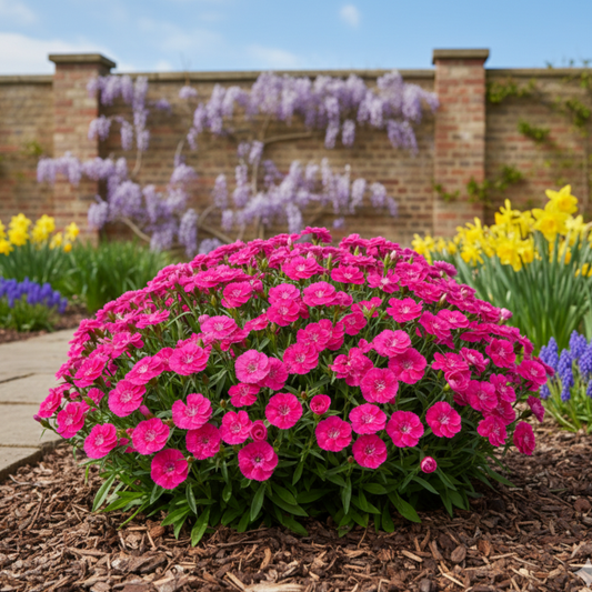 1 Large Plant - Dianthus Pink Celebration, Ready to Plant in Your Garden, 2L Pot