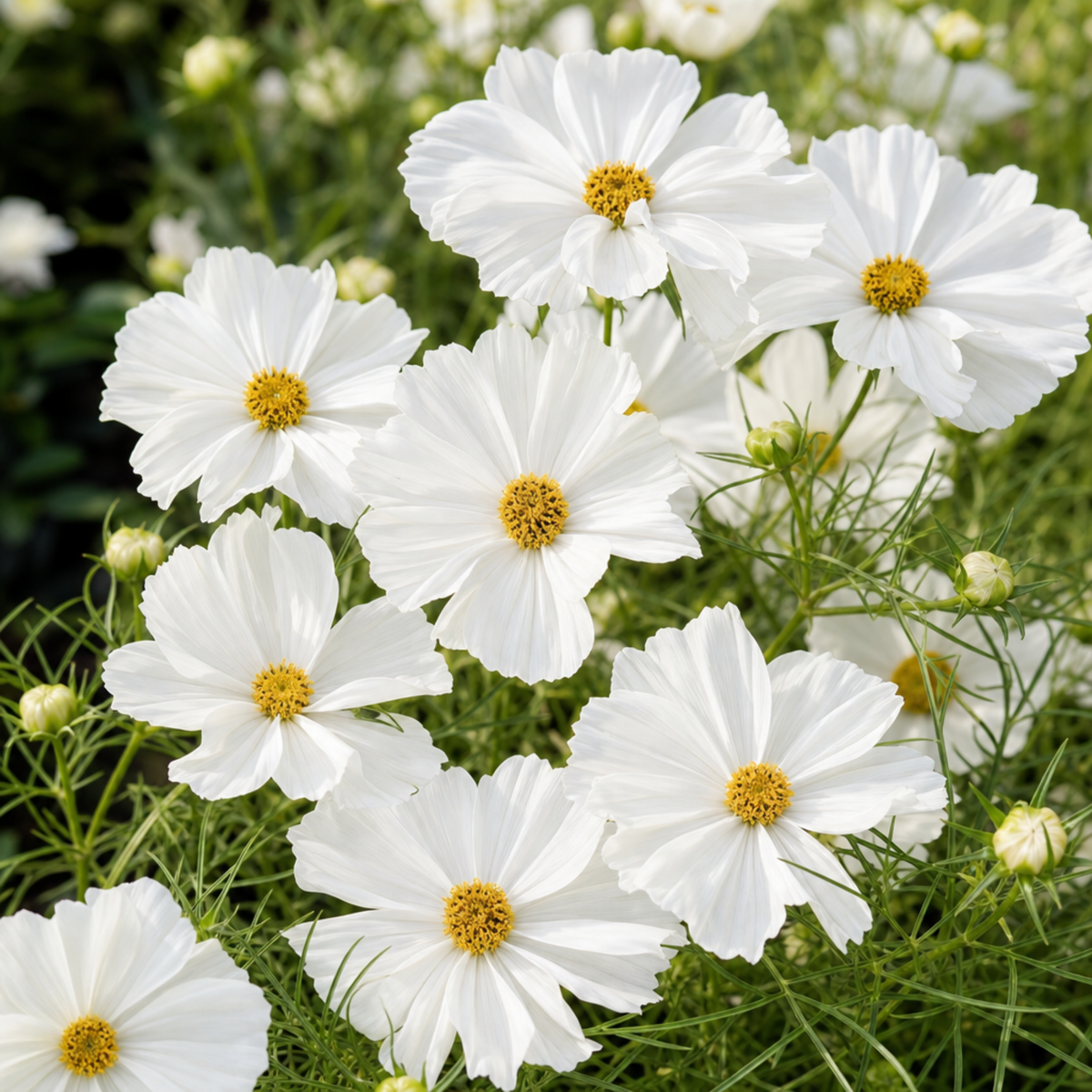 1 Large Plant - Cosmos Apollo White, Ready to Plant in Your Garden, 2L Pot