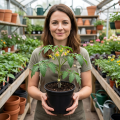 Set of 3 or 6 Premium Grafted Stargold Cherry Tomato Plants, Sweet Golden Fruit, Outdoor Garden Ready, 1L Root Ball