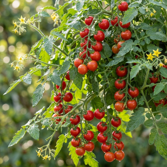 Set of 3 or 6 Large Plants - Tomato Cherry Falls Variety, Ready to Plant in Your Garden