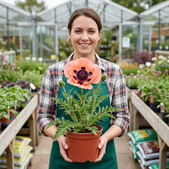 Papaver Orientale Victoria Louise Hardy Perennial Poppy Plants, Outdoor Garden Ready, 1 Litre Root-Ball