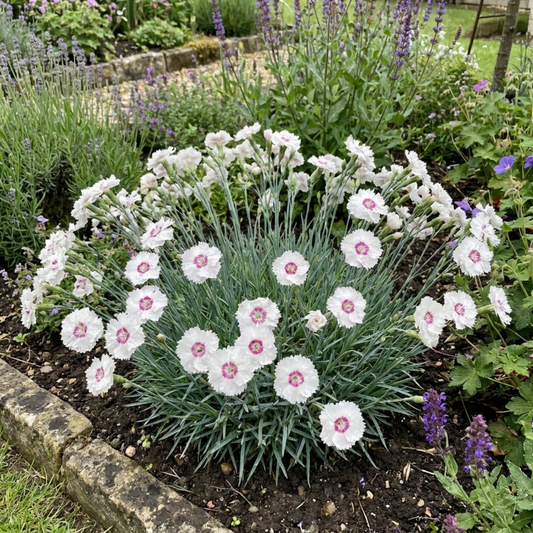 1 Cottage Pinks Dianthus Memories Plant, Hardy Perennial Summer Flowering, 2 Litre Root Ball