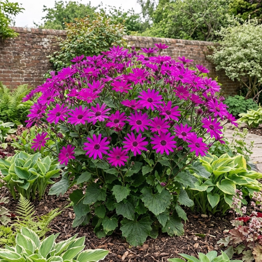 Senetti Magenta Pericallis Daisy Plant, Summer Flowering, Outdoor Garden Ready, 6.5 Litre Root-Ball