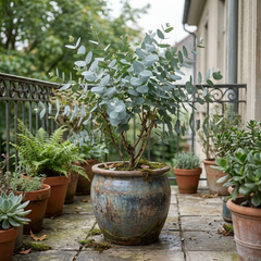 1 Eucalyptus Gunnii France Blue Tree, Hardy Evergreen Outdoor Garden Plant, 7.5 Litre Root-Ball