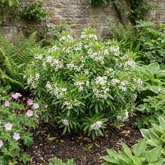 Choisya Greenfingers Shrub, Hardy Evergreen Mexican Orange Blossom Plant, 19cm 3L Root-Ball