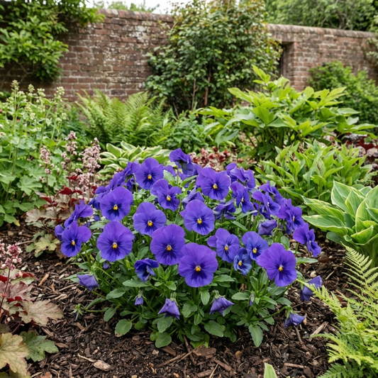 Pansy Delta Pro Marina Plants, Hardy Winter & Spring Flowering Pansies, Litre Root Ball