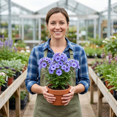 Set of 3 or 6 Phlox Blue Dark Eye Hardy Perennial Plants, Bee Friendly Summer Flowering, Outdoor Garden Ready, 1 Litre Root-Ball