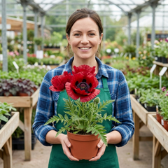 Papaver Orientale Beauty of Livermere Plants, Hardy Perennial Oriental Poppy, Outdoor Garden Ready, 1 Litre Root-Ball