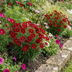 Coreopsis Uptick Red Hardy Perennial Plants, Bee Friendly Summer Flowering Tickseed, 1 Litre Root Ball