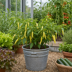 1 Hungarian Hot Wax Chilli Pepper Plant, Outdoor Garden Ready, Grow Your Own Chilli, 2Ltr Root Ball