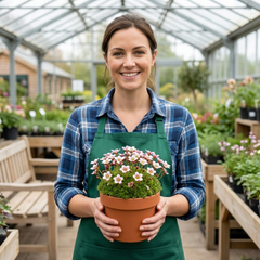 Saxifrage Ice Colours Appleblossom Plants, Hardy Alpine Rock Garden Perennial, Outdoor Garden Ready, 1 Litre Root-Ball