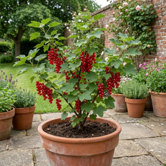 Redcurrant Jonkheer Van Tets Fruit Bush, Hardy Outdoor Garden Ready, 2 Litre Root Ball