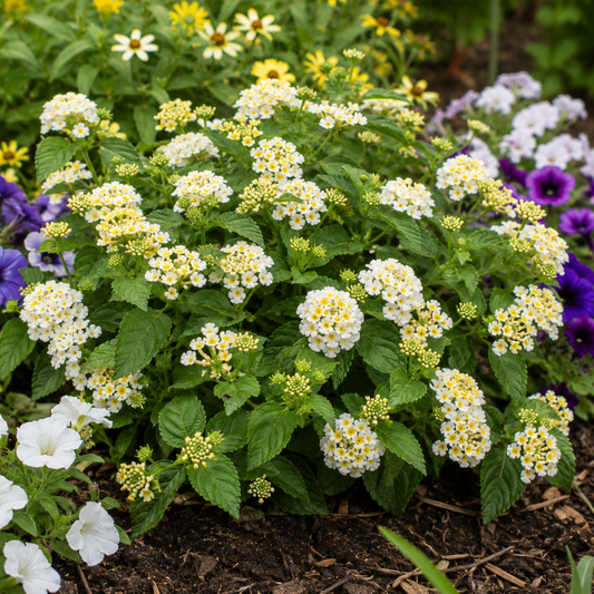 1 Large Plant - Lantana Bandolista Coconut, Ready to Plant in Your Garden, 2L