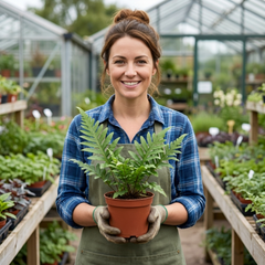 Evergreen Polypodium Vulgare Hardy Fern Plants for Shade Garden, Live Perennial, 11cm Root Ball
