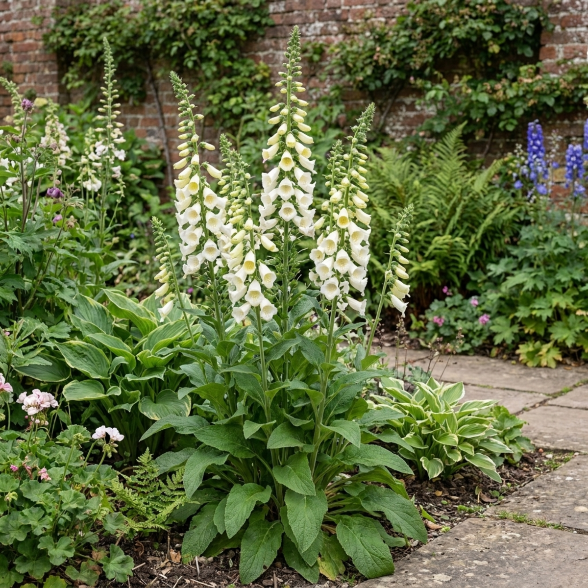 1 Digitalis Hanabee White Foxglove Plant, Hardy Perennial, Bee Friendly, 3 Litre Root Ball
