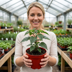 Chilli Pepper Plants - Habanero Chocolate, Ready to Plant in Your Garden