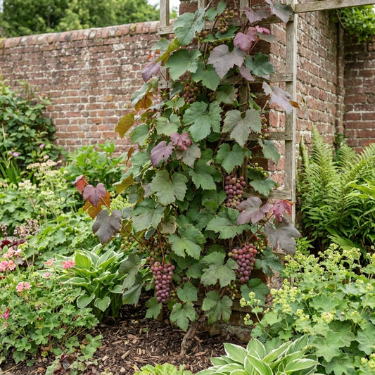 1 Vitis Strawberry Wine Grape Vine Plant, Hardy Outdoor Garden Ready, 3 Litre Root-Ball