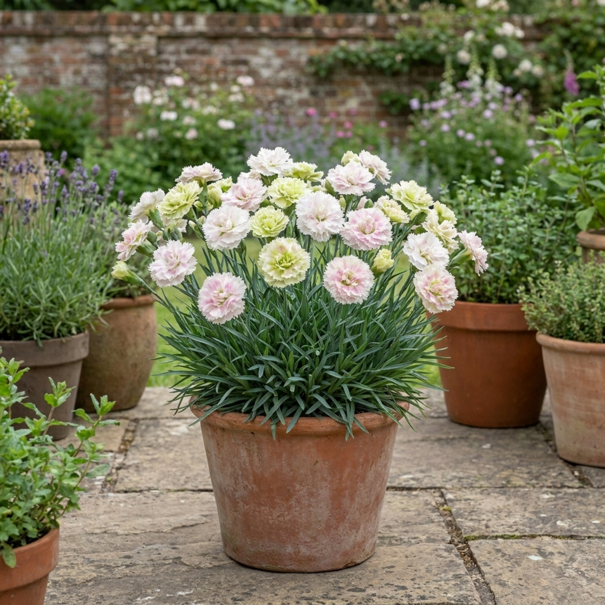 1 Cocktail Pink Dianthus Mojito Plant, Hardy Fragrant Summer Garden Perennial, 5 Litre Root Ball
