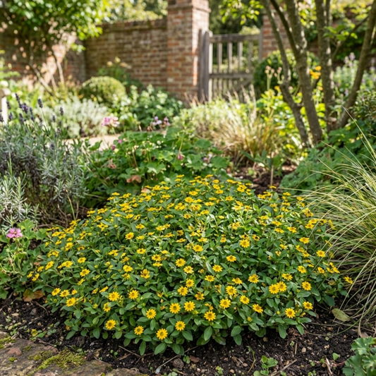 Set of 3 or 6 Large Plants - Sanvitalia Santiago Bright Yellow, Outdoor Garden Ready